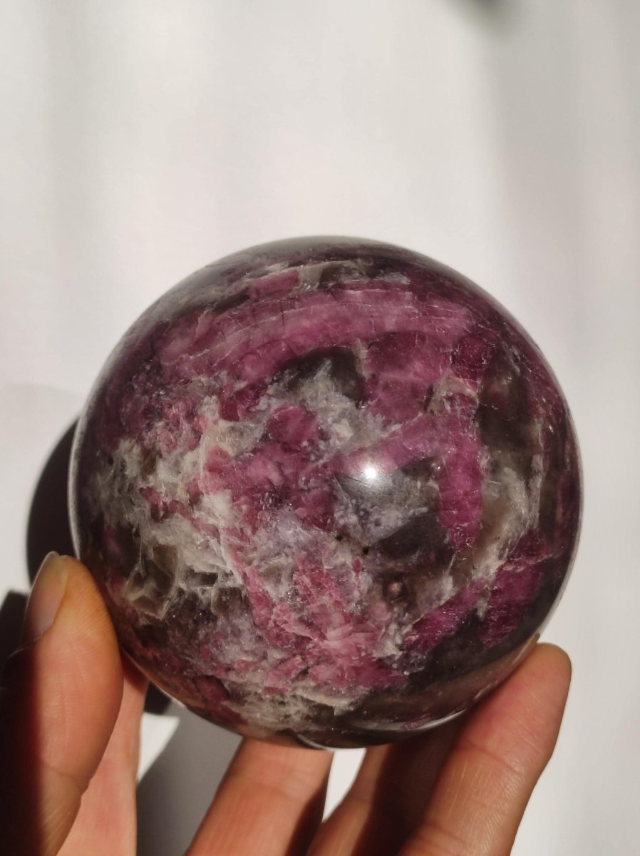 XXL Rubellit / Pink Turmalin A - Edelstein Kugel Deko Sphere Massage Kristall Meditation Heilstein Frau Mann Geschenk Er Sie Haus Energie - Art of Nature Berlin