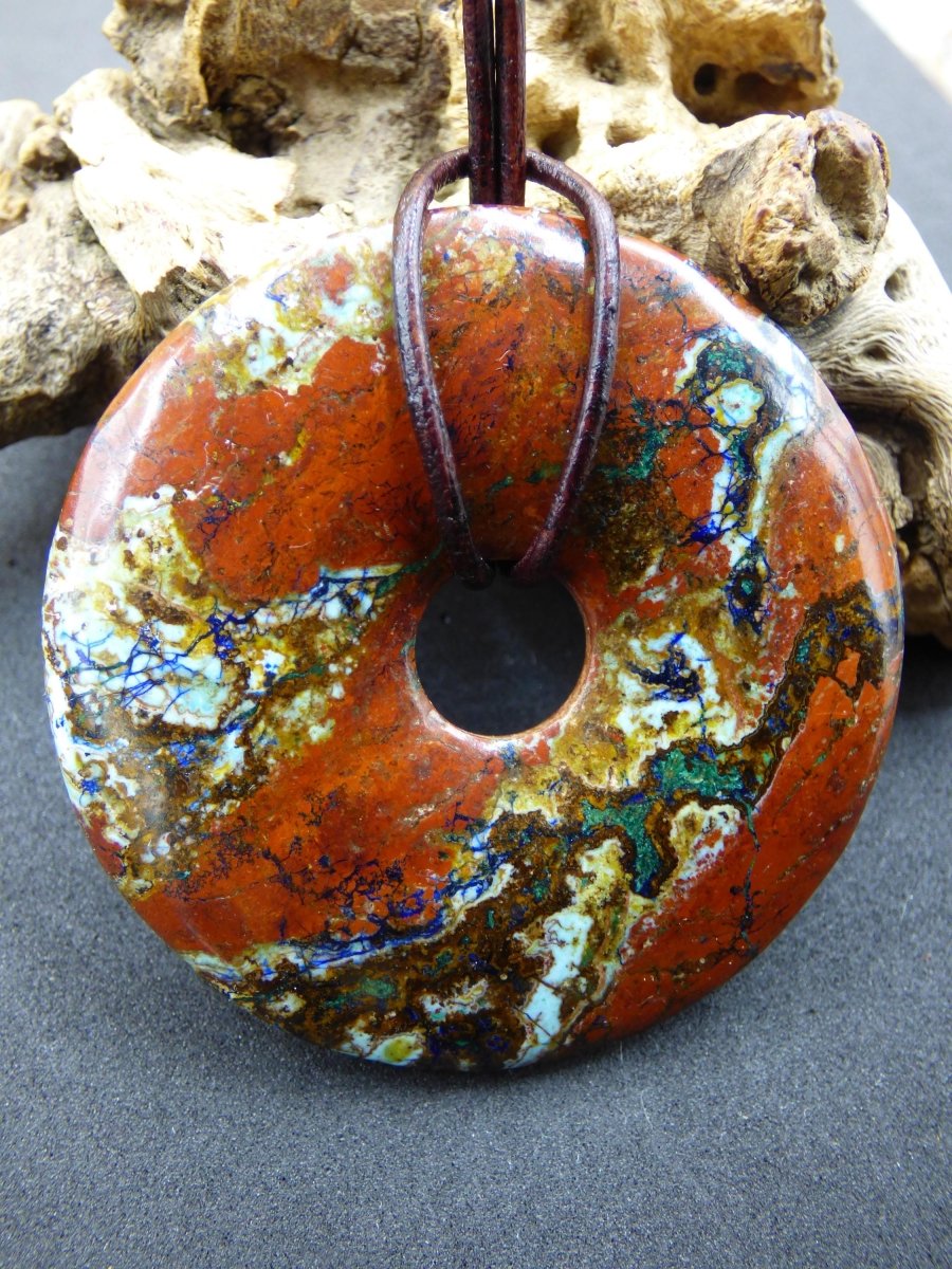 Zarinit Donut - Edelstein Kette Schutz Anhänger Geschenk Mann Frau Er Freund Kristall Kollektion Natur Heilstein Selten Sammler Rarität Wow - Art of Nature Berlin