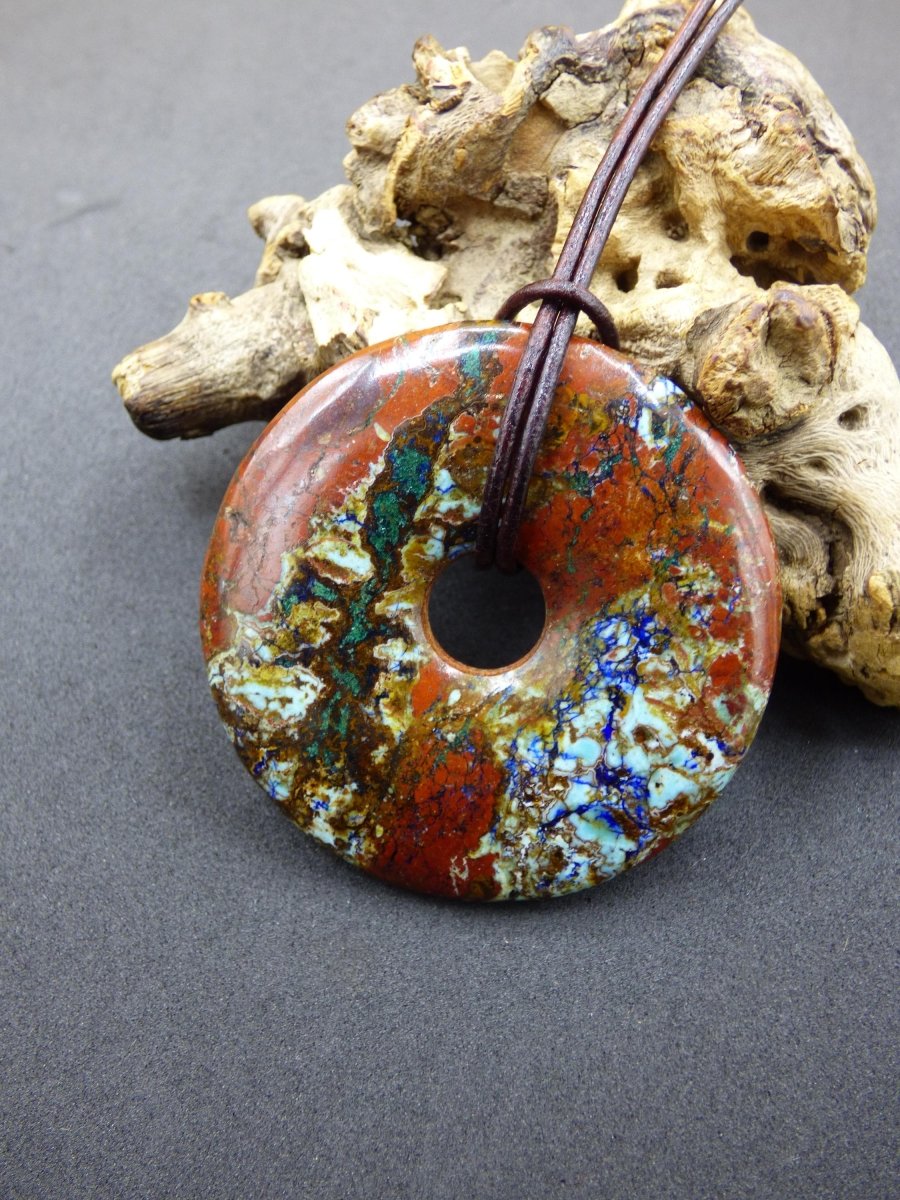 Zarinit Donut - Edelstein Kette Schutz Anhänger Geschenk Mann Frau Er Freund Kristall Kollektion Natur Heilstein Selten Sammler Rarität Wow - Art of Nature Berlin