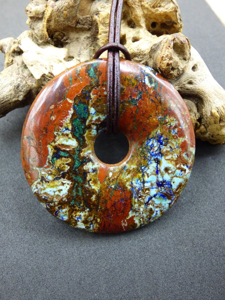 Zarinit Donut - Edelstein Kette Schutz Anhänger Geschenk Mann Frau Er Freund Kristall Kollektion Natur Heilstein Selten Sammler Rarität Wow - Art of Nature Berlin