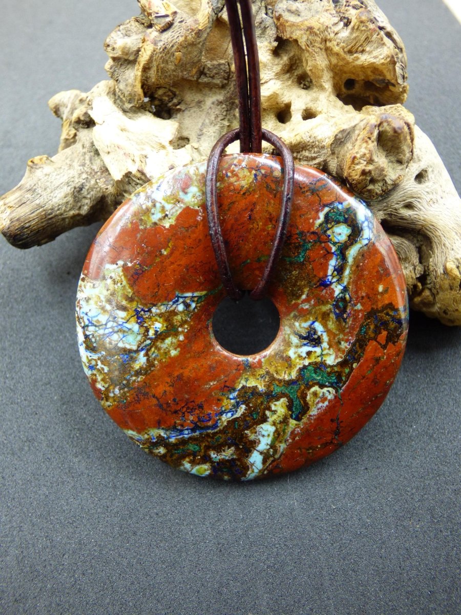 Zarinit Donut - Edelstein Kette Schutz Anhänger Geschenk Mann Frau Er Freund Kristall Kollektion Natur Heilstein Selten Sammler Rarität Wow - Art of Nature Berlin