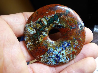 Zarinit Donut - Edelstein Kette Schutz Anhänger Geschenk Mann Frau Er Freund Kristall Kollektion Natur Heilstein Selten Sammler Rarität Wow - Art of Nature Berlin