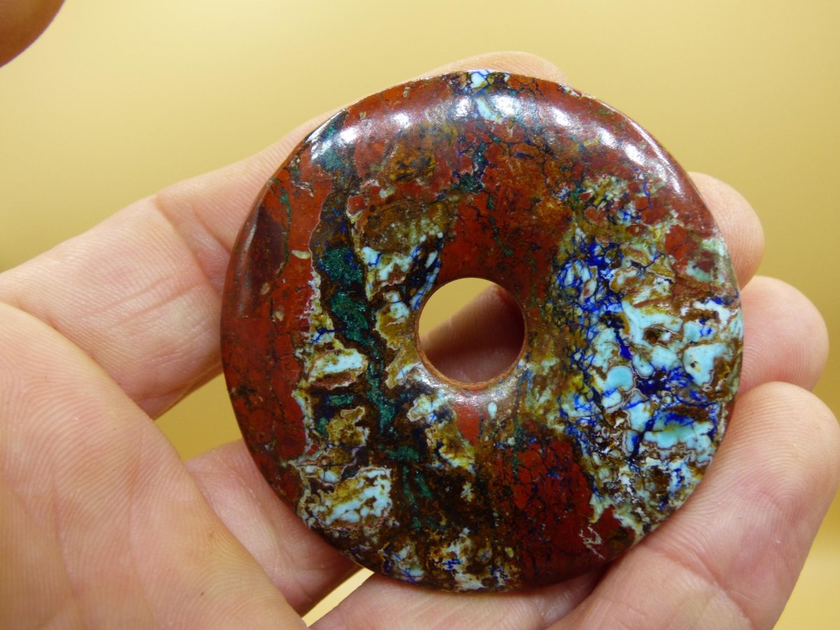 Zarinit Donut - Edelstein Kette Schutz Anhänger Geschenk Mann Frau Er Freund Kristall Kollektion Natur Heilstein Selten Sammler Rarität Wow - Art of Nature Berlin