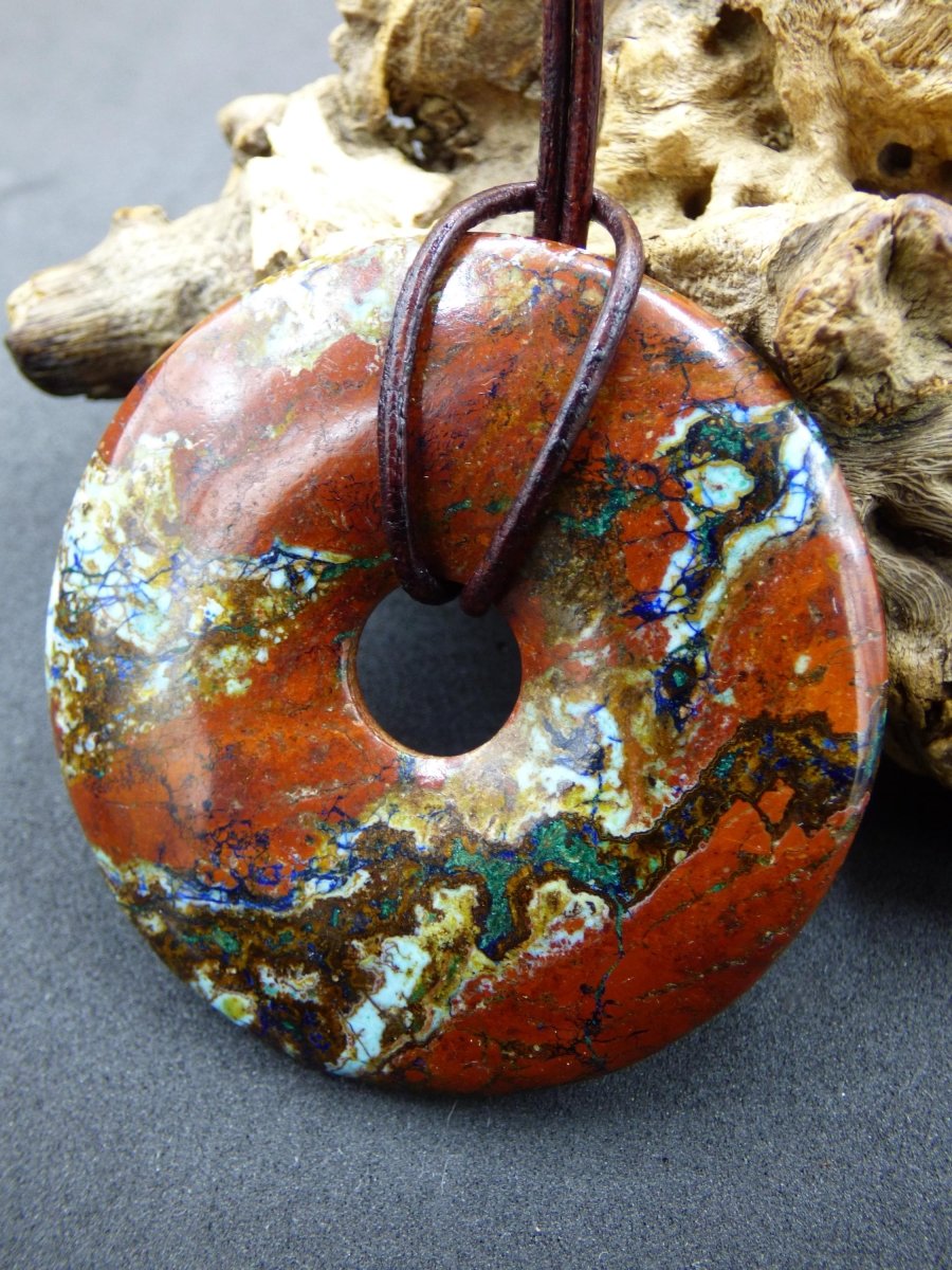 Zarinit Donut - Edelstein Kette Schutz Anhänger Geschenk Mann Frau Er Freund Kristall Kollektion Natur Heilstein Selten Sammler Rarität Wow - Art of Nature Berlin