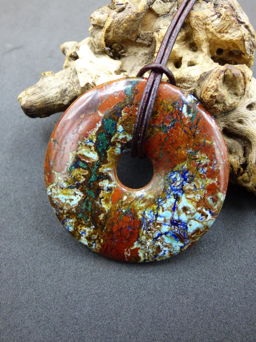 Zarinit Donut - Edelstein Kette Schutz Anhänger Geschenk Mann Frau Er Freund Kristall Kollektion Natur Heilstein Selten Sammler Rarität Wow - Art of Nature Berlin