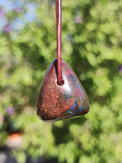 Zarinit *Rarität* ~ Edelstein Kette Mann Schutz Kraft Chakra HIPPIE GOA Boho Natur Heilstein Er Selten Flash Sammler Rarität Russland Unikat - Art of Nature Berlin