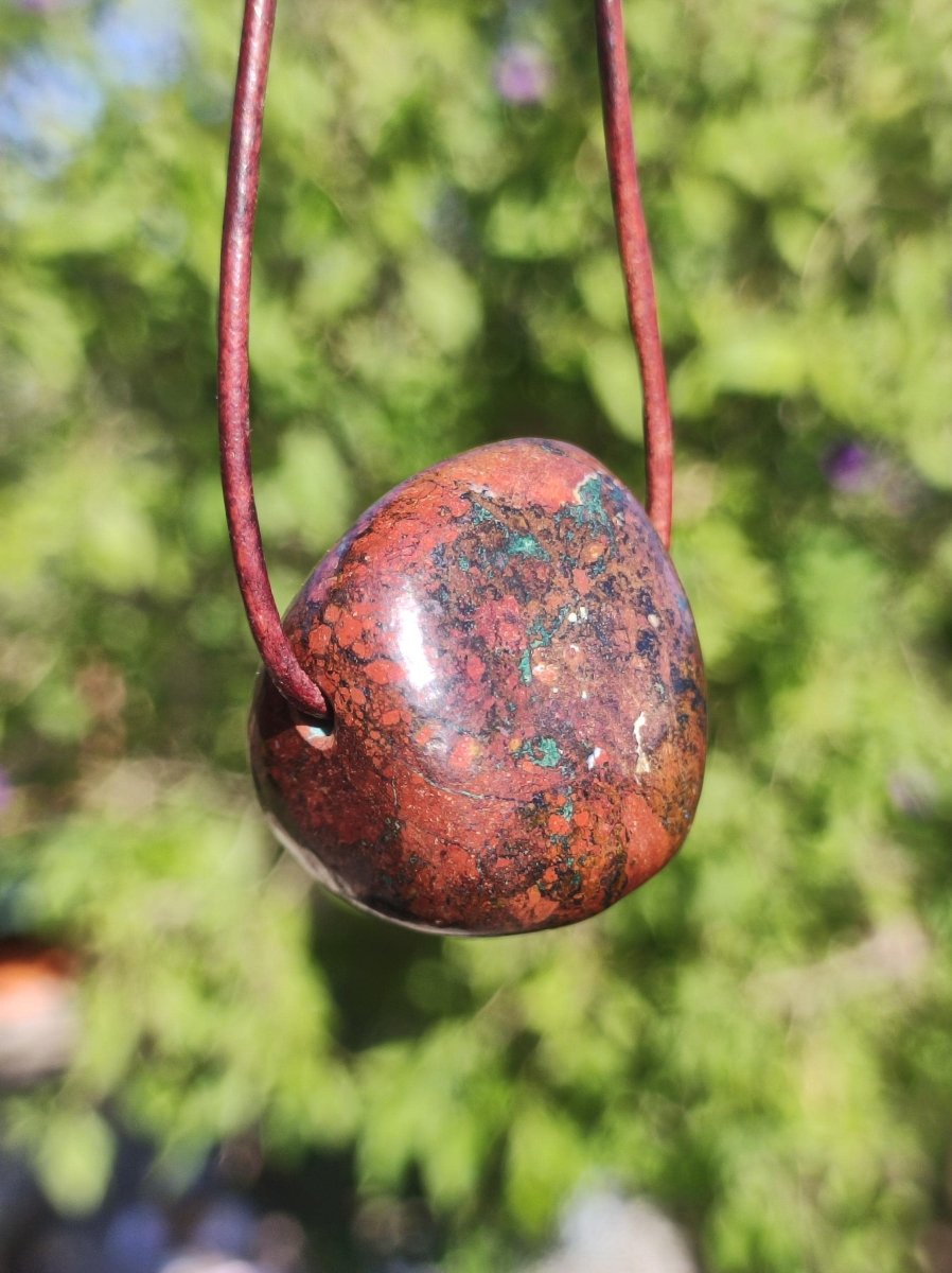 Zarinit *Rarität* ~ Edelstein Kette Mann Schutz Kraft Chakra HIPPIE GOA Boho Natur Heilstein Er Selten Flash Sammler Rarität Russland Unikat - Art of Nature Berlin