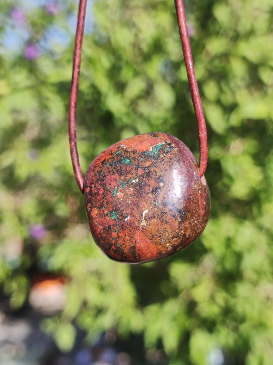 Zarinit *Rarität* ~ Edelstein Kette Mann Schutz Kraft Chakra HIPPIE GOA Boho Natur Heilstein Er Selten Flash Sammler Rarität Russland Unikat - Art of Nature Berlin