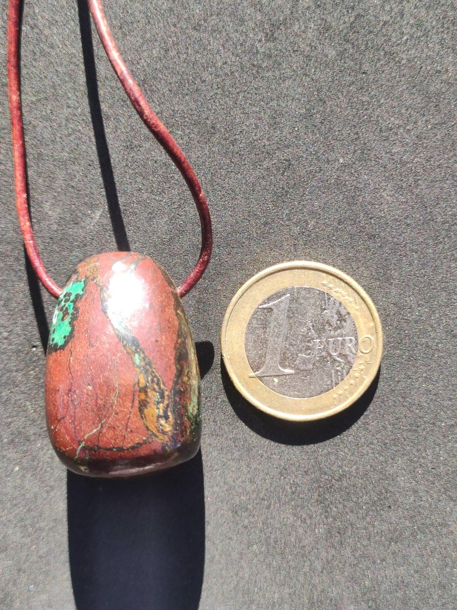 Zarinit *Rarität* ~ Edelstein Kette Mann Schutz Kraft Chakra HIPPIE GOA Boho Natur Heilstein Er Selten Flash Sammler Rarität Russland Unikat - Art of Nature Berlin