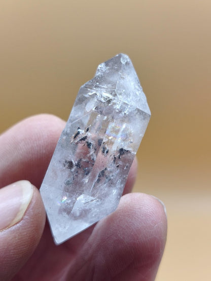 Zepter Chloritquarz aus Erongo Namibia | Klarer Bergkristall mit schwarzen Chlorit-Einschlüssen Natur Kristall Unikat Stufe Sammler Mineral - Art of Nature Berlin