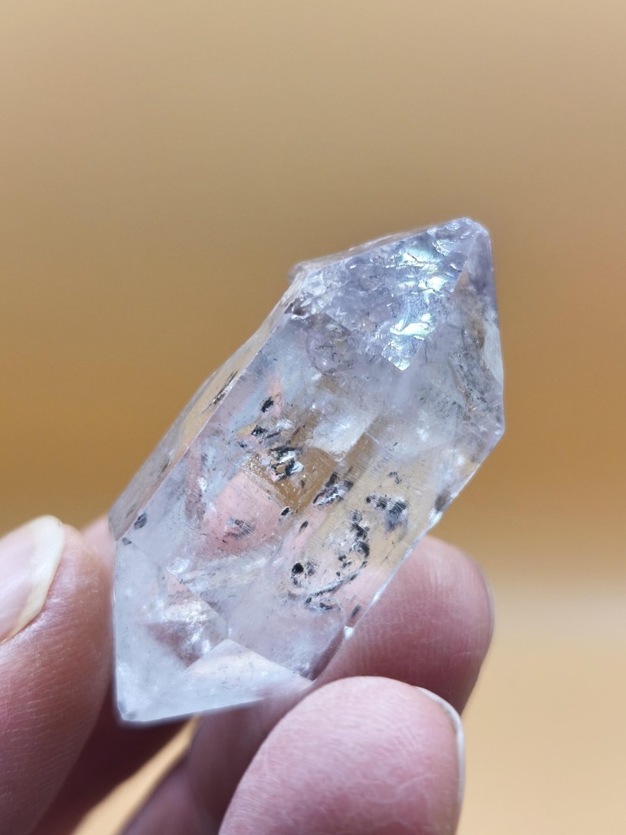 Zepter Chloritquarz aus Erongo Namibia | Klarer Bergkristall mit schwarzen Chlorit-Einschlüssen Natur Kristall Unikat Stufe Sammler Mineral - Art of Nature Berlin