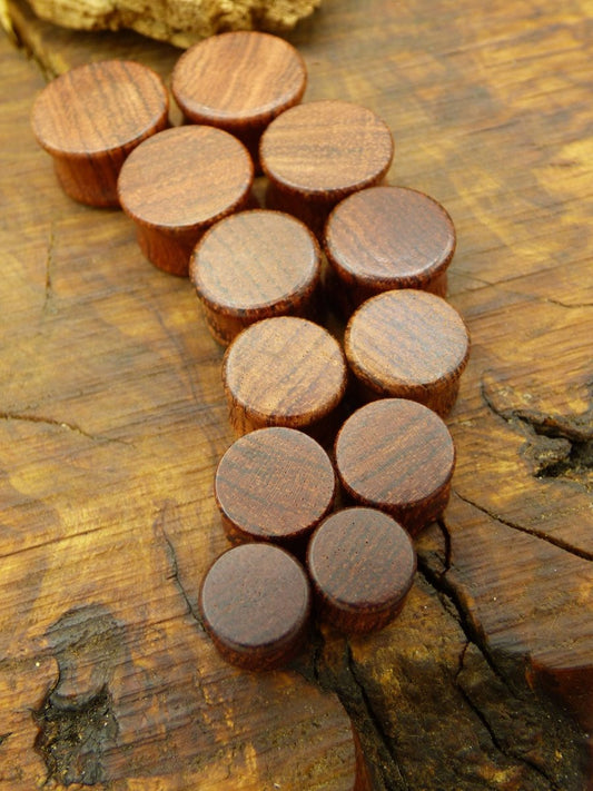 1x Holz Plug Ohr Tunnel (8-20mm) ~ GOA ~ Hippie ~Boho ~Ethno ~Natur ~Braun - Art of Nature Berlin