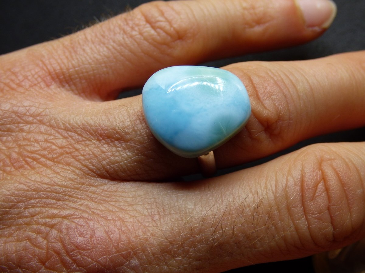 925 Silber Ring ~Larimar "Atlantis Stone"~ Edelstein Ring ~HIPPIE ~GOA ~Boho ~Ethno ~Nature ~Heilstein - Art of Nature Berlin