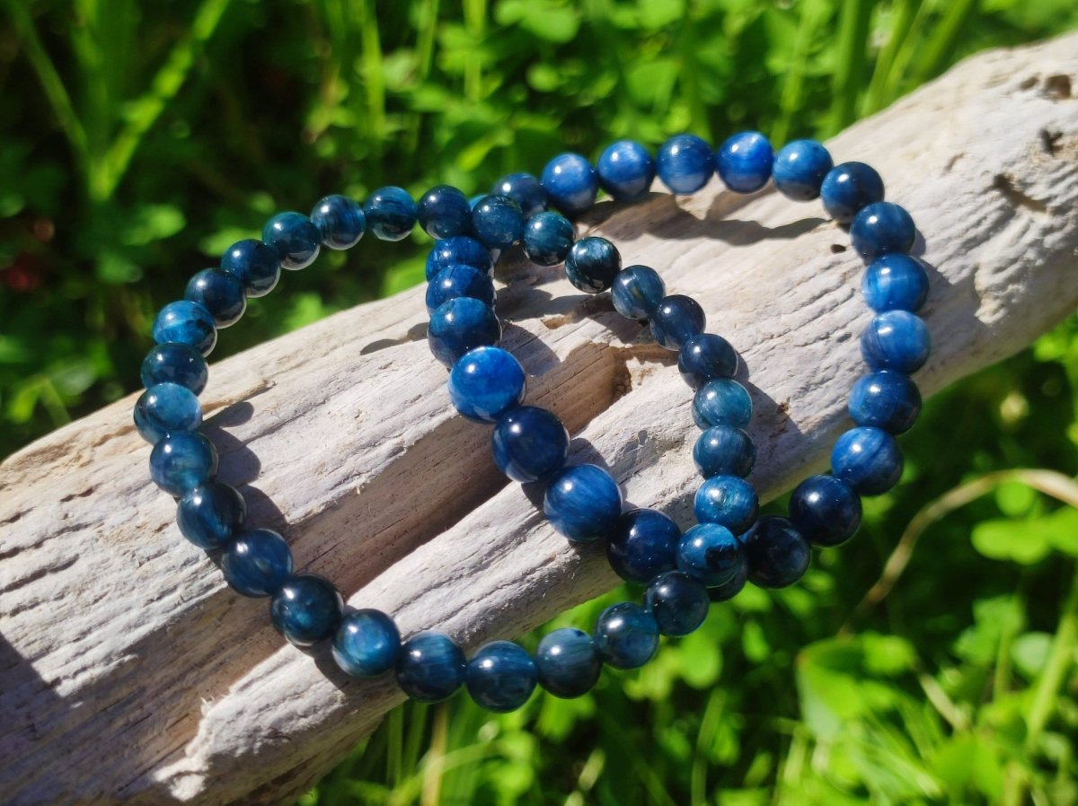 AAA Cyanit Kyanit Disthen Sapparit Edelstein Perlen Stretch Armband Natur blau Heilstein Kristall Rarität Selten Geschenk Mann Frau Vater Er - Art of Nature Berlin