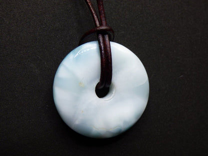 AAA Larimar "Atlantis Stone" Schutz ~ Donut~ Edelstein Kette ~HIPPIE ~GOA ~Boho ~Nature ~Heilstein ~Rarität ~Selten ~Flash ~Wow ~Sammler - Art of Nature Berlin