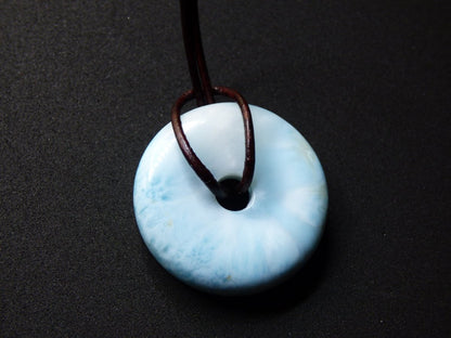 AAA Larimar Schutz-Donut~ Edelstein Kette ~HIPPIE ~GOA ~Boho ~Nature ~Heilstein ~Rarität ~Selten ~Flash ~Wow ~Sammler - Art of Nature Berlin