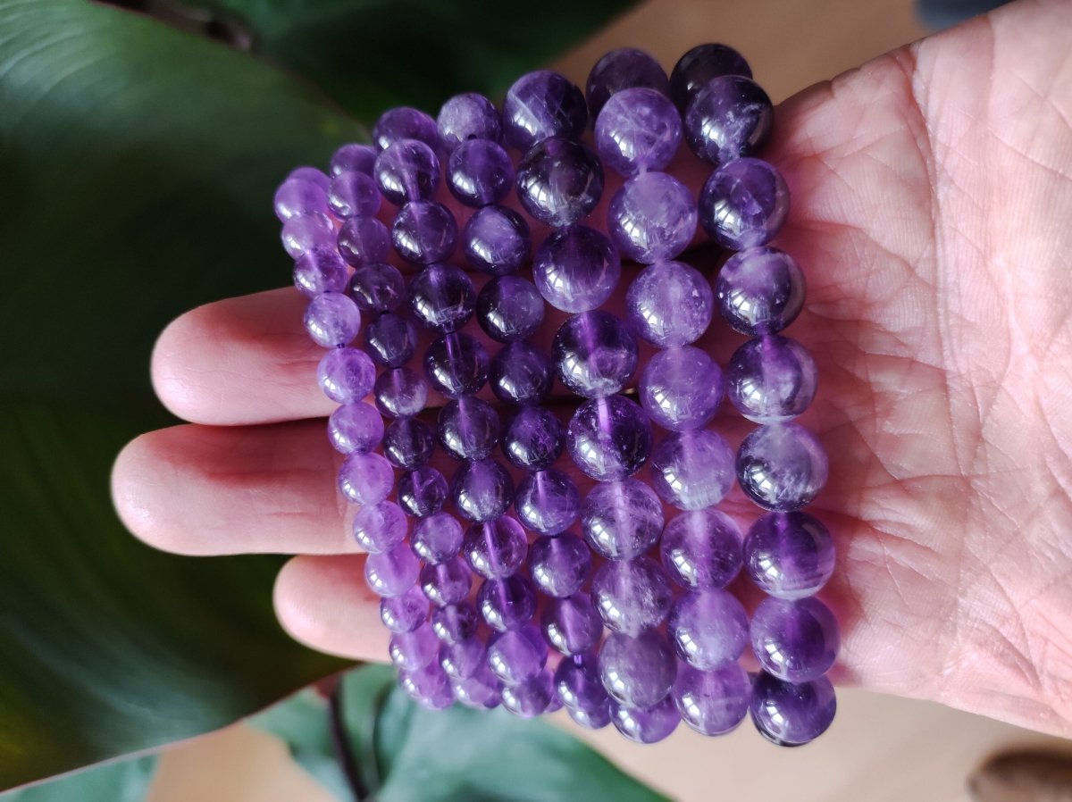 Amethyst AAA ~ Gemstone Bracelet Stretch ~ GOA ~ Hippie ~Boho ~Ethno ~Indie ~Nature ~Healing Stone Energy Chakra - Art of Nature Berlin