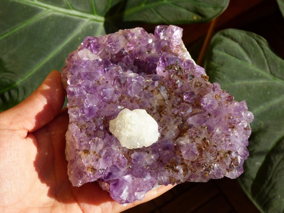 Amethyst & Cacoxenite XL Stufe ~ Magische Edelstein Deko Crystal Meditation ~HIPPIE ~GOA~Boho~Ethno~Heilstein - Art of Nature Berlin