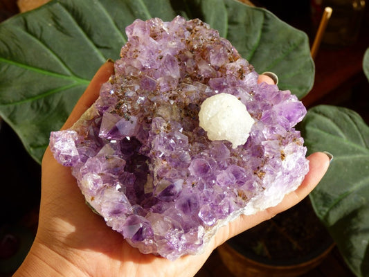 Amethyst & Cacoxenite XL Stufe ~ Magische Edelstein Deko Crystal Meditation ~HIPPIE ~GOA~Boho~Ethno~Heilstein - Art of Nature Berlin