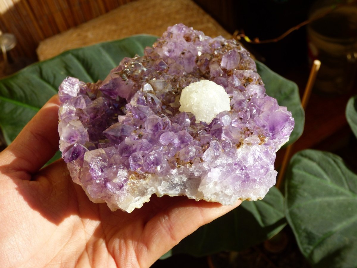 Amethyst & Cacoxenite XL Stufe ~ Magische Edelstein Deko Crystal Meditation ~HIPPIE ~GOA~Boho~Ethno~Heilstein - Art of Nature Berlin