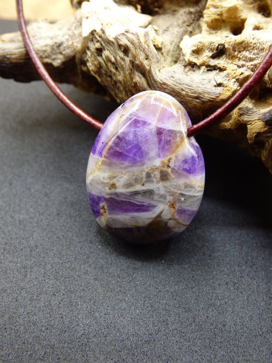 Amethyst~ Edelstein Kette Lila ~HIPPIE ~GOA ~Boho ~Ethno ~Nature ~Heilstein - Art of Nature Berlin