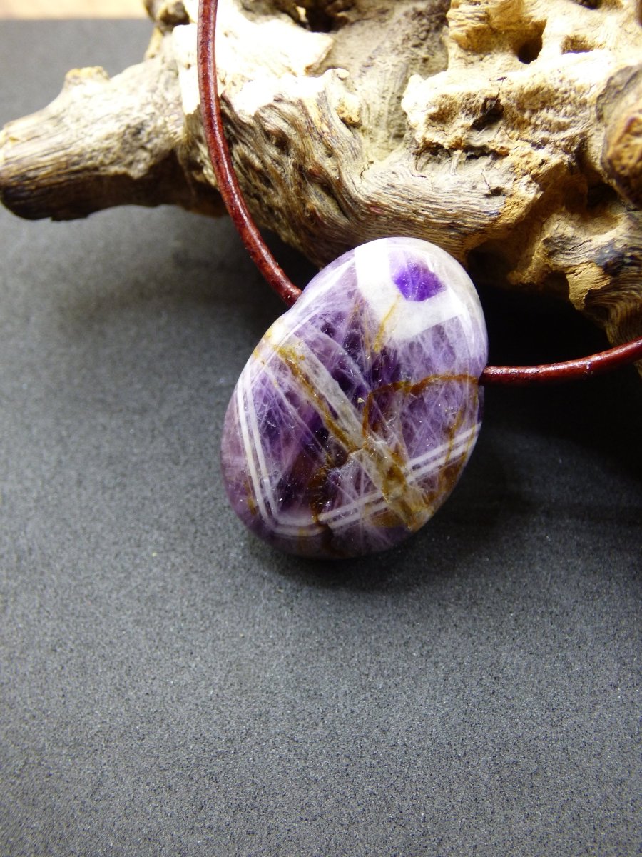 Amethyst~ Edelstein Kette Lila ~HIPPIE ~GOA ~Boho ~Ethno ~Nature ~Heilstein - Art of Nature Berlin