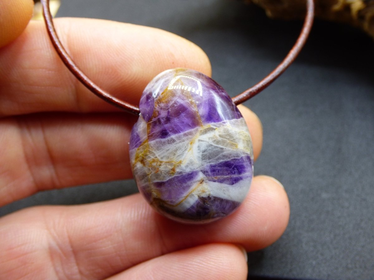 Amethyst~ Edelstein Kette Lila ~HIPPIE ~GOA ~Boho ~Ethno ~Nature ~Heilstein - Art of Nature Berlin