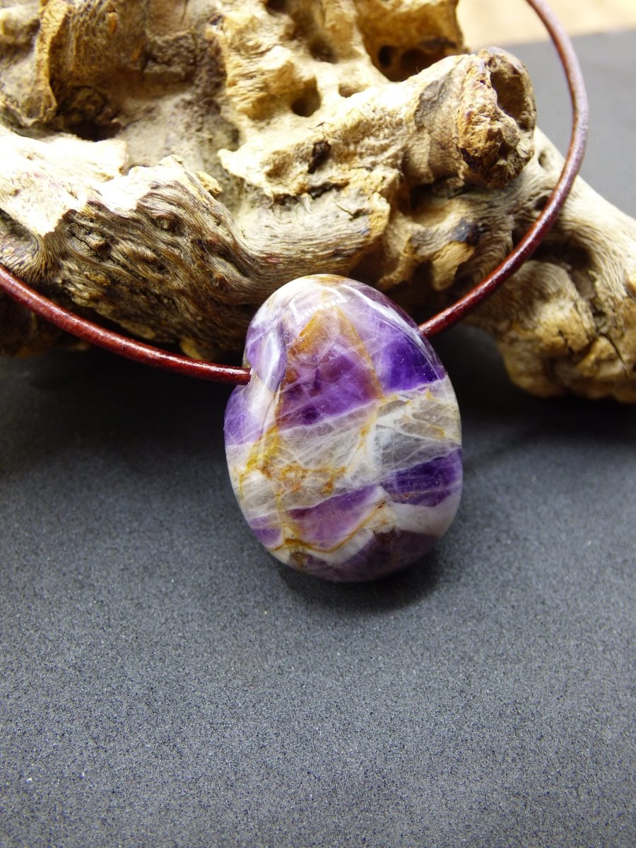 Amethyst~ Edelstein Kette Lila ~HIPPIE ~GOA ~Boho ~Ethno ~Nature ~Heilstein - Art of Nature Berlin