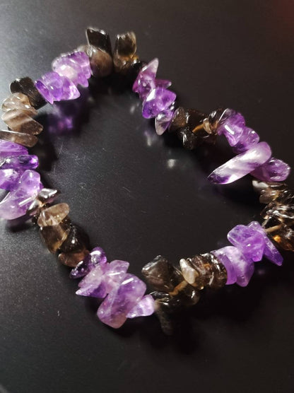 Amethyst ~ Edelstein Splitter Armband ~ GOA ~ Hippie ~Boho ~Ethno ~Indie ~Nature ~Heilstein - Art of Nature Berlin