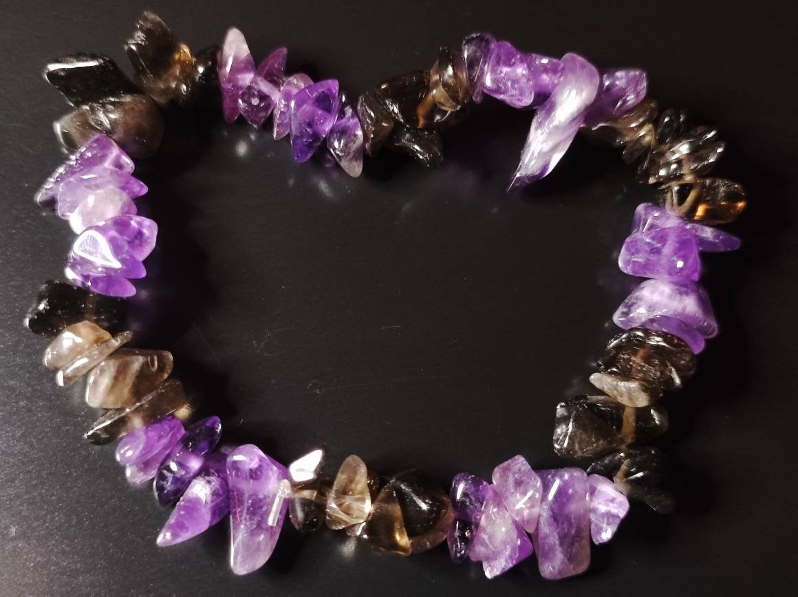 Amethyst ~ Edelstein Splitter Armband ~ GOA ~ Hippie ~Boho ~Ethno ~Indie ~Nature ~Heilstein - Art of Nature Berlin