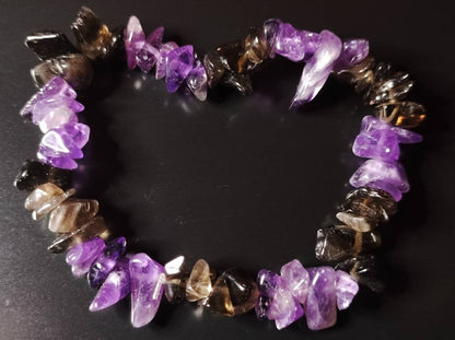 Amethyst ~ Edelstein Splitter Armband ~ GOA ~ Hippie ~Boho ~Ethno ~Indie ~Nature ~Heilstein - Art of Nature Berlin