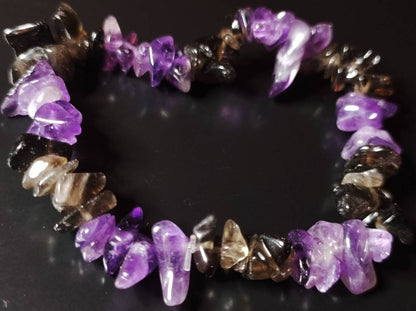 Amethyst ~ Edelstein Splitter Armband ~ GOA ~ Hippie ~Boho ~Ethno ~Indie ~Nature ~Heilstein - Art of Nature Berlin