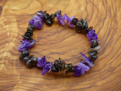 Amethyst ~ Edelstein Splitter Armband ~ GOA ~ Hippie ~Boho ~Ethno ~Indie ~Nature ~Heilstein - Art of Nature Berlin