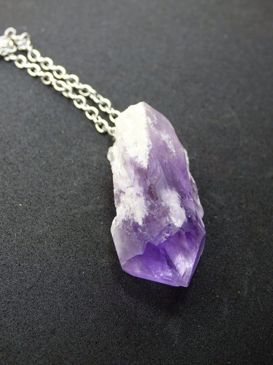 Amethyst Elestial *Rarität* ""~ 925 Sterling Silber Öse ~ Edelstein Kette Lila ~HIPPIE ~GOA ~Boho ~Ethno ~Nature ~Heilstein - Art of Nature Berlin