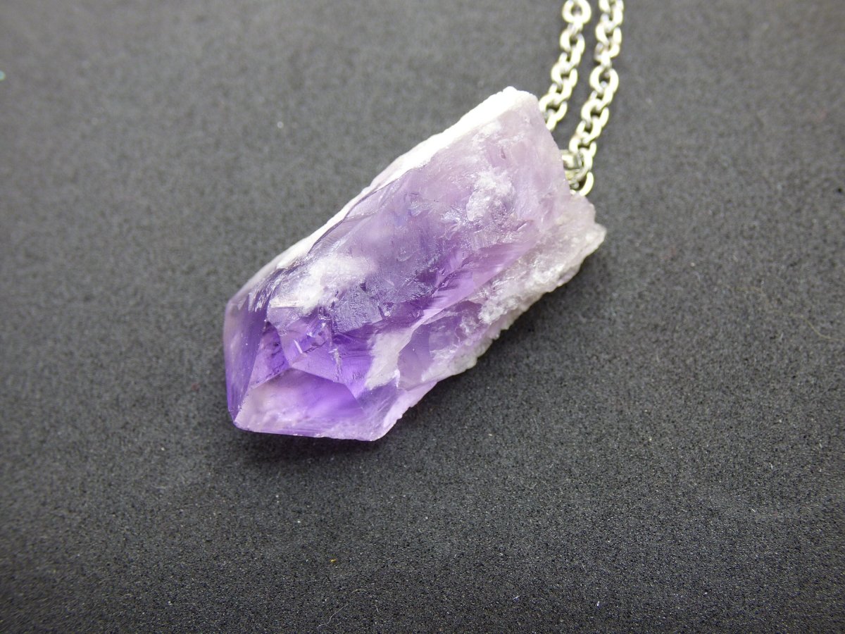 Amethyst Elestial *Rarität* ""~ 925 Sterling Silber Öse ~ Edelstein Kette Lila ~HIPPIE ~GOA ~Boho ~Ethno ~Nature ~Heilstein - Art of Nature Berlin