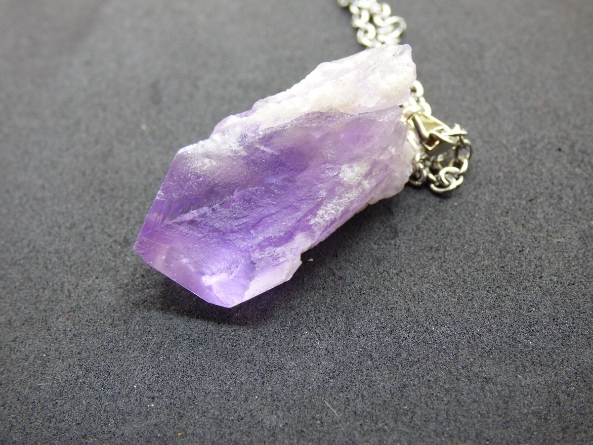 Amethyst Elestial *Rarität* ""~ 925 Sterling Silber Öse ~ Edelstein Kette Lila ~HIPPIE ~GOA ~Boho ~Ethno ~Nature ~Heilstein - Art of Nature Berlin