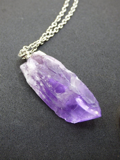 Amethyst Elestial *Rarität* ""~ 925 Sterling Silber Öse ~ Edelstein Kette Lila ~HIPPIE ~GOA ~Boho ~Ethno ~Nature ~Heilstein - Art of Nature Berlin