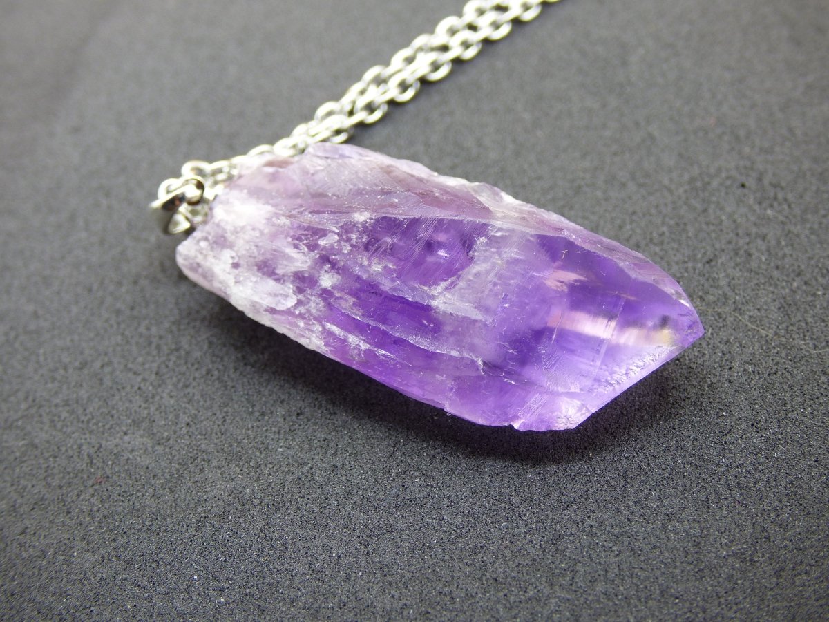 Amethyst Elestial *Rarität* ""~ 925 Sterling Silber Öse ~ Edelstein Kette Lila ~HIPPIE ~GOA ~Boho ~Ethno ~Nature ~Heilstein - Art of Nature Berlin