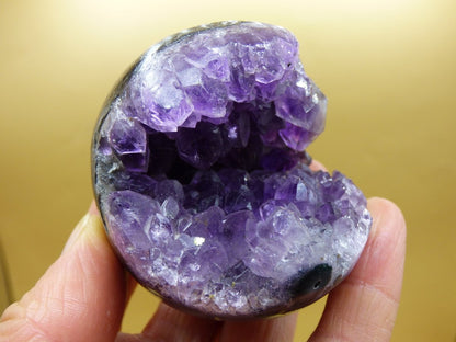 Amethyst Geode Kugel ~ Magische Edelstein Deko Kristall Stufe Sphere Ball Heilstein Spielkugel Meditation HIPPIE GOA Boho Ethno lila Energie - Art of Nature Berlin