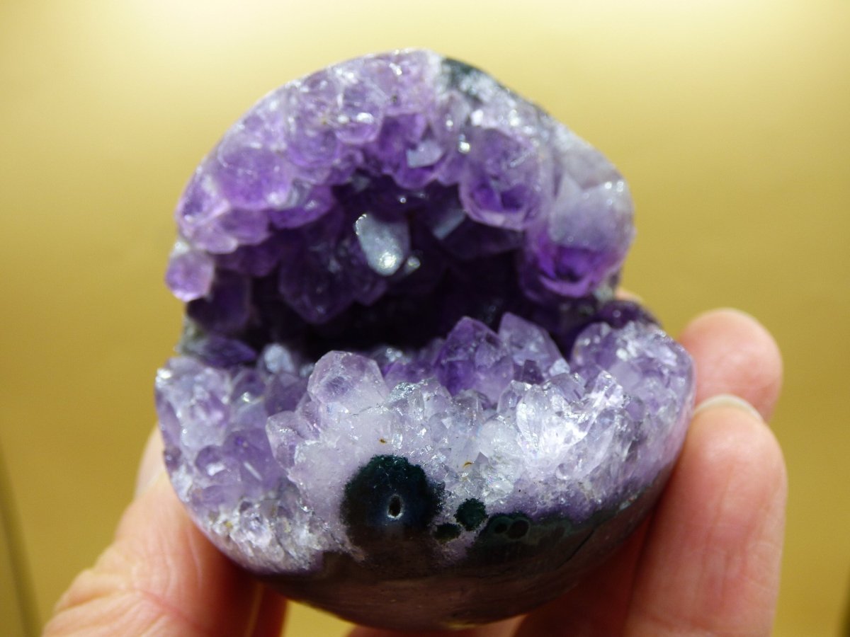 Amethyst Geode Kugel ~ Magische Edelstein Deko Kristall Stufe Sphere Ball Heilstein Spielkugel Meditation HIPPIE GOA Boho Ethno lila Energie - Art of Nature Berlin