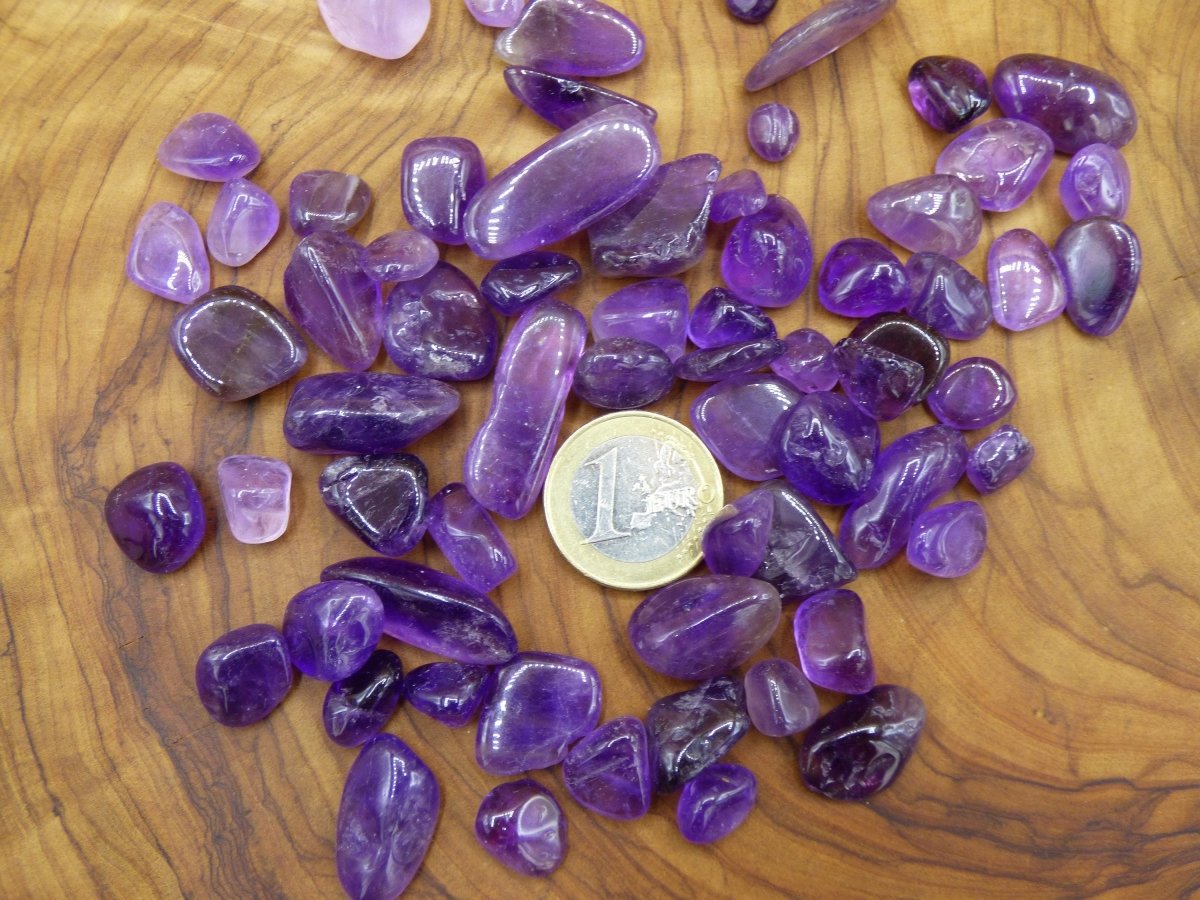 Amethyst Kies groß / Nuggets Splitter zum Aufladen Entladen Edelsteine & Wasserstein für Trinkwasser Chakra Heilstein Energiewasser Ametist - Art of Nature Berlin