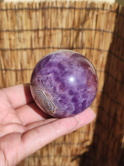 Amethyst Lace Achat ~ Magische Edelstein Kugel Massage & Deko Sphere Crystal Spielkugel Meditation ~HIPPIE ~GOA~Boho~Ethno~Heilstein - Art of Nature Berlin