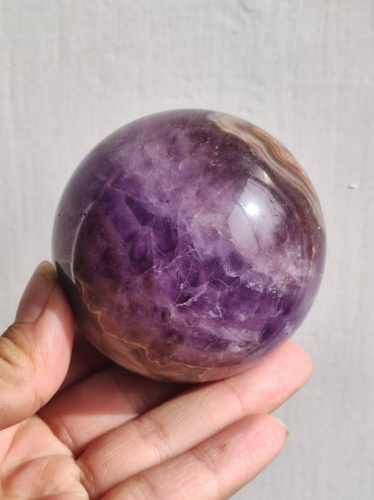 Amethyst Lace Achat ~ Magische Edelstein Kugel Massage & Deko Sphere Crystal Spielkugel Meditation ~HIPPIE ~GOA~Boho~Ethno~Heilstein - Art of Nature Berlin