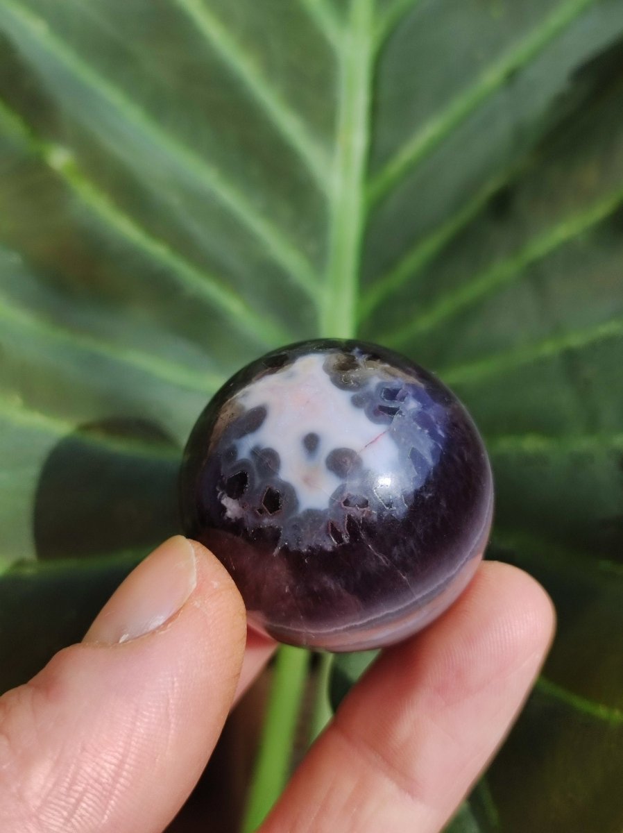 Amethyst Laze Achat ~ Magische Edelstein Deko Kristall Stufe Sphere Ball Heilstein Spielkugel Meditation HIPPIE GOA Boho Ethno lila Energie - Art of Nature Berlin