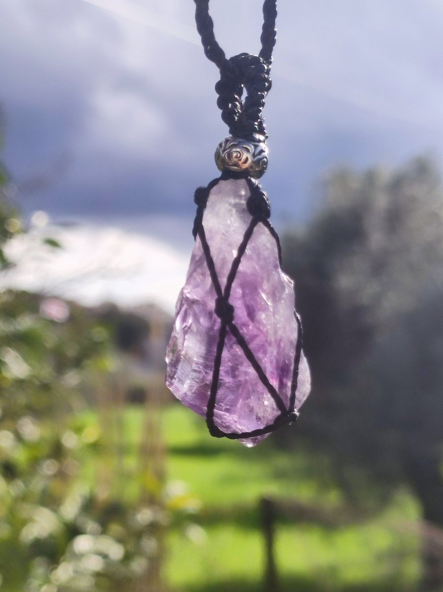 Amethyst Macrame Healing Magick top