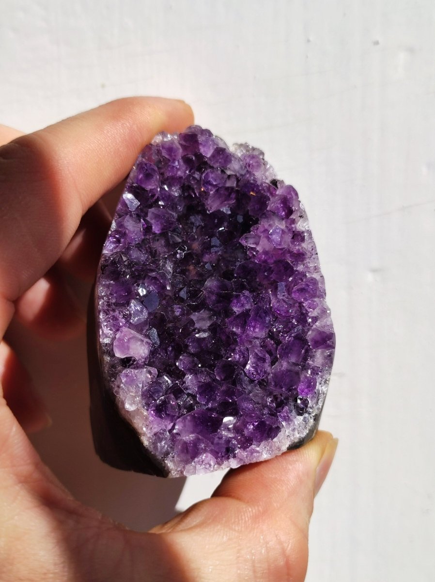 Amethyst Stufe ~ Magische Edelstein Deko Crystal Meditation ~HIPPIE ~GOA~Boho~Ethno ~Energie Heilstein Deko Haus Wohnung Reinigen - Art of Nature Berlin