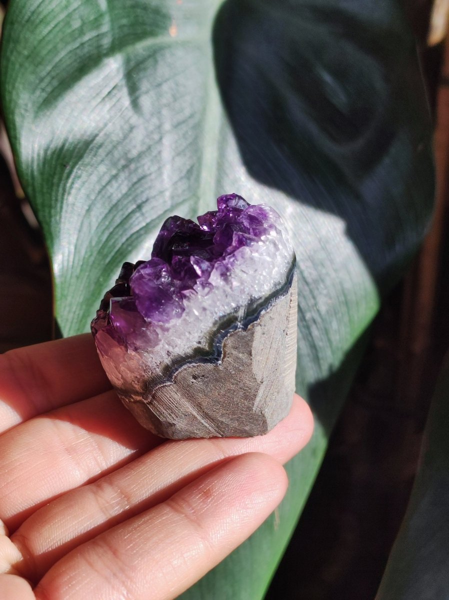 Amethyst Stufe ~ Magische Edelstein Deko Crystal Meditation ~HIPPIE ~GOA~Boho~Ethno ~Energie Heilstein Deko Haus Wohnung Reinigen - Art of Nature Berlin