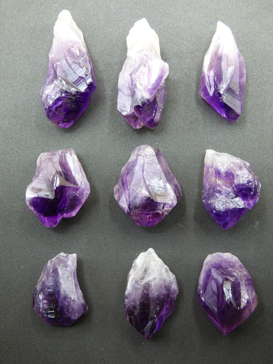 Amethyst Stufe Tropfen Kristall Spitze Point Sammler Stufe Rarität Edelstein Deko Heilstein Mineral Energie Natur Meditation Klar Makramee - Art of Nature Berlin