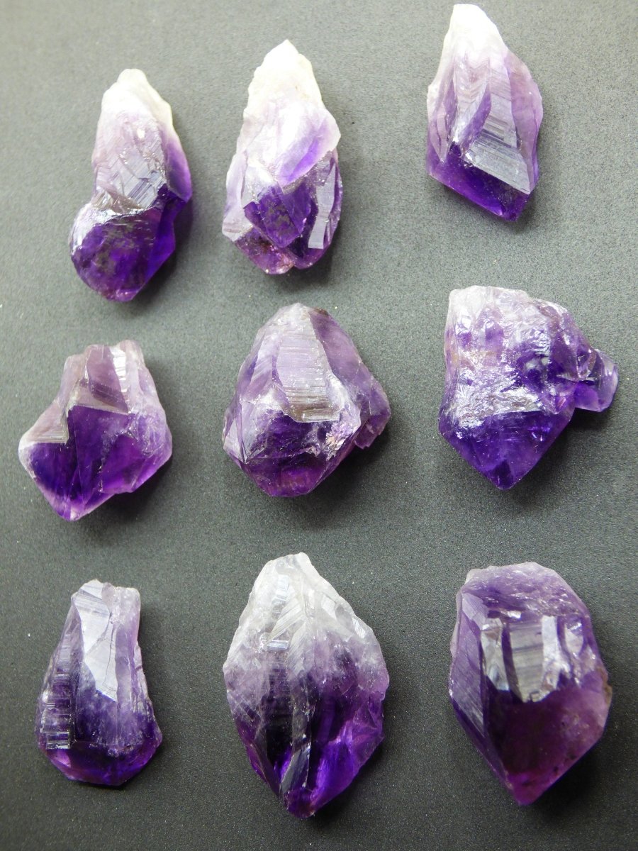 Amethyst Stufe Tropfen Kristall Spitze Point Sammler Stufe Rarität Edelstein Deko Heilstein Mineral Energie Natur Meditation Klar Makramee - Art of Nature Berlin