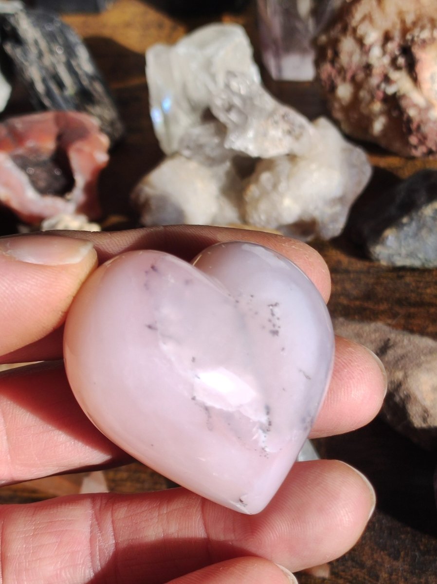 Andenopal Herz Rosa Pink Opal ~ Edelstein Meditation Deko Sphere Crystal HIPPIE GOA Boho Ethno Heilstein - Art of Nature Berlin